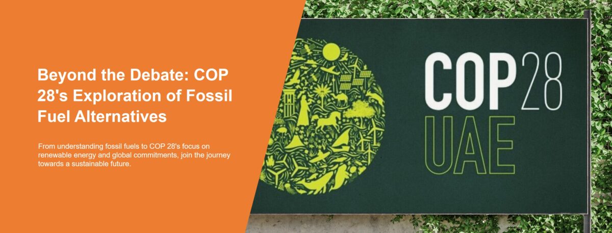 Beyond the Debate: COP 28’s Exploration of Fossil Fuel Alternatives